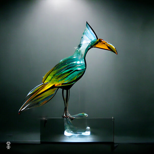 20 Ai-Made Glass Sculptures Of Birds That Look Like Real!