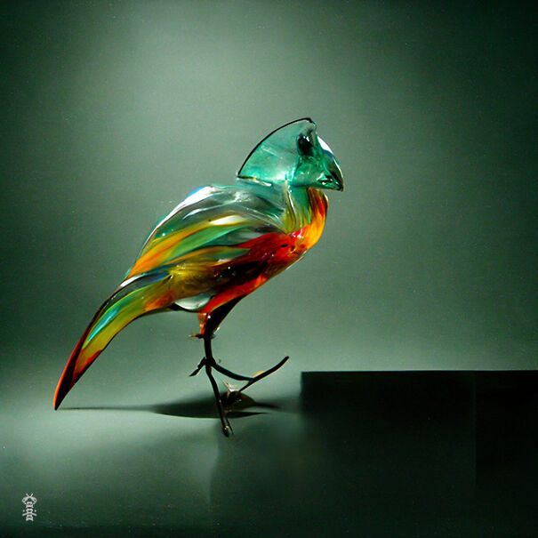 20 Ai-Made Glass Sculptures Of Birds That Look Like Real!