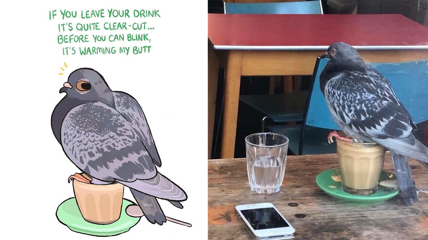 Artist Who Lives With Anxiety And Depression Creates A Pigeon As The Narrator Of His Comics That Will Bring A Smile To His Face (Interview With Artist)