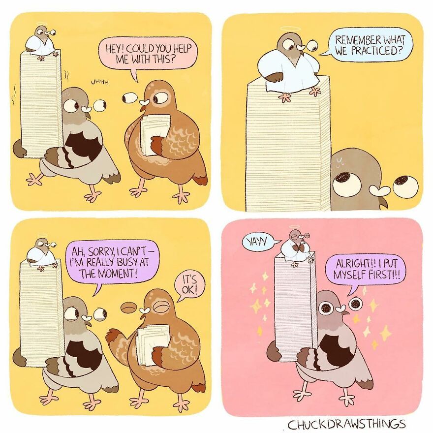 Artist Who Lives With Anxiety And Depression Creates A Pigeon As The Narrator Of His Comics That Will Bring A Smile To His Face (Interview With Artist)