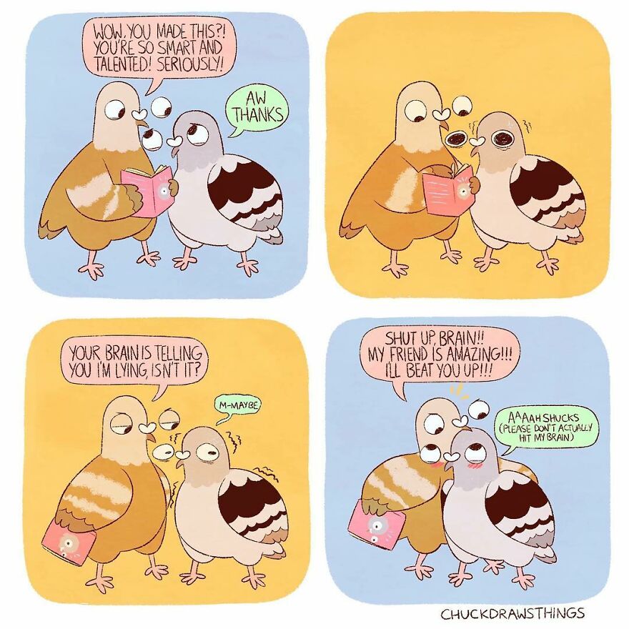 Artist Who Lives With Anxiety And Depression Creates A Pigeon As The Narrator Of His Comics That Will Bring A Smile To His Face (Interview With Artist)