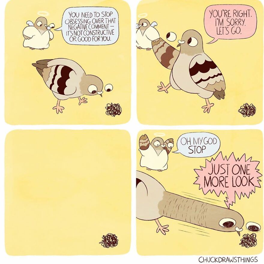 Artist Who Lives With Anxiety And Depression Creates A Pigeon As The Narrator Of His Comics That Will Bring A Smile To His Face (Interview With Artist)