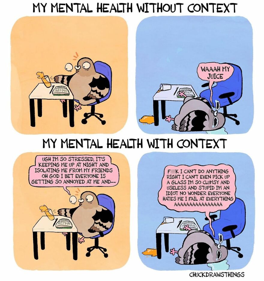 Artist Who Lives With Anxiety And Depression Creates A Pigeon As The Narrator Of His Comics That Will Bring A Smile To His Face (Interview With Artist)