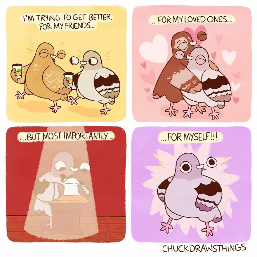 Artist Who Lives With Anxiety And Depression Creates A Pigeon As The Narrator Of His Comics That Will Bring A Smile To His Face (Interview With Artist)