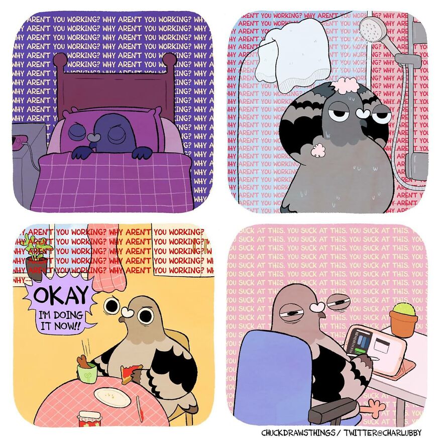 Artist Who Lives With Anxiety And Depression Creates A Pigeon As The Narrator Of His Comics That Will Bring A Smile To His Face (Interview With Artist)