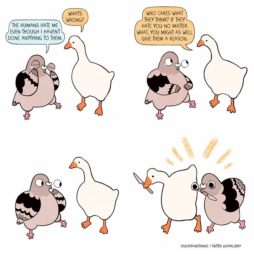 Artist Who Lives With Anxiety And Depression Creates A Pigeon As The Narrator Of His Comics That Will Bring A Smile To His Face (Interview With Artist)