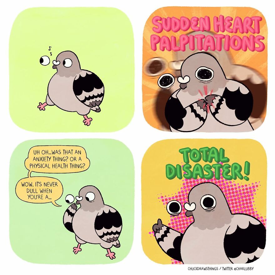 Artist Who Lives With Anxiety And Depression Creates A Pigeon As The Narrator Of His Comics That Will Bring A Smile To His Face (Interview With Artist)