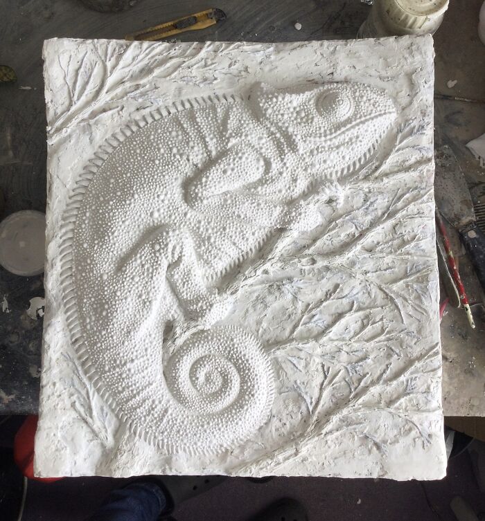 Finishing Up The Sculpt Stage On This Chameleon