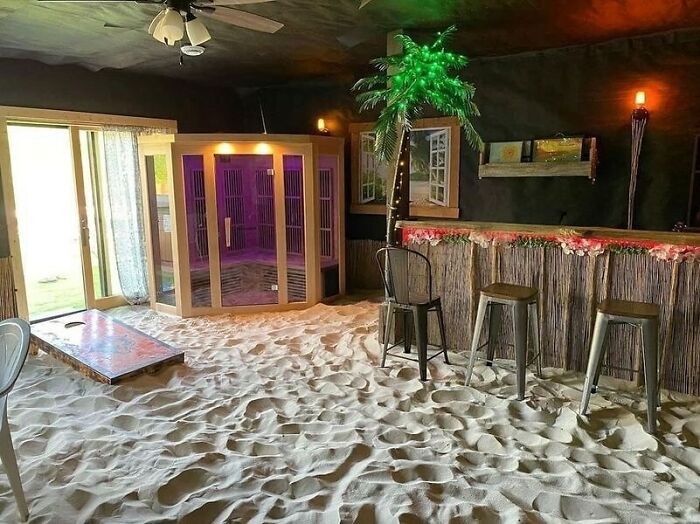 When You Take The Basement Tiki Bar Feel To A Whole New Level