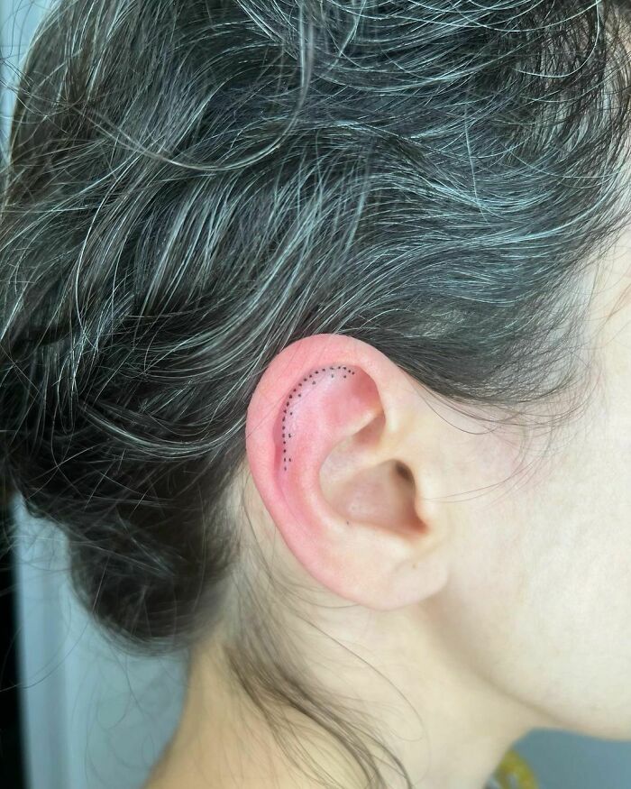 Ear Dots Tattoo