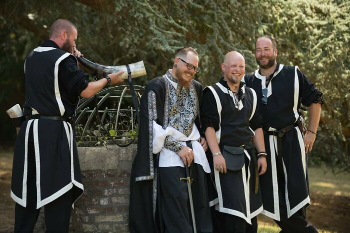 Me And My Men Of Honor. We Had A Medieval/Fantasy Wedding