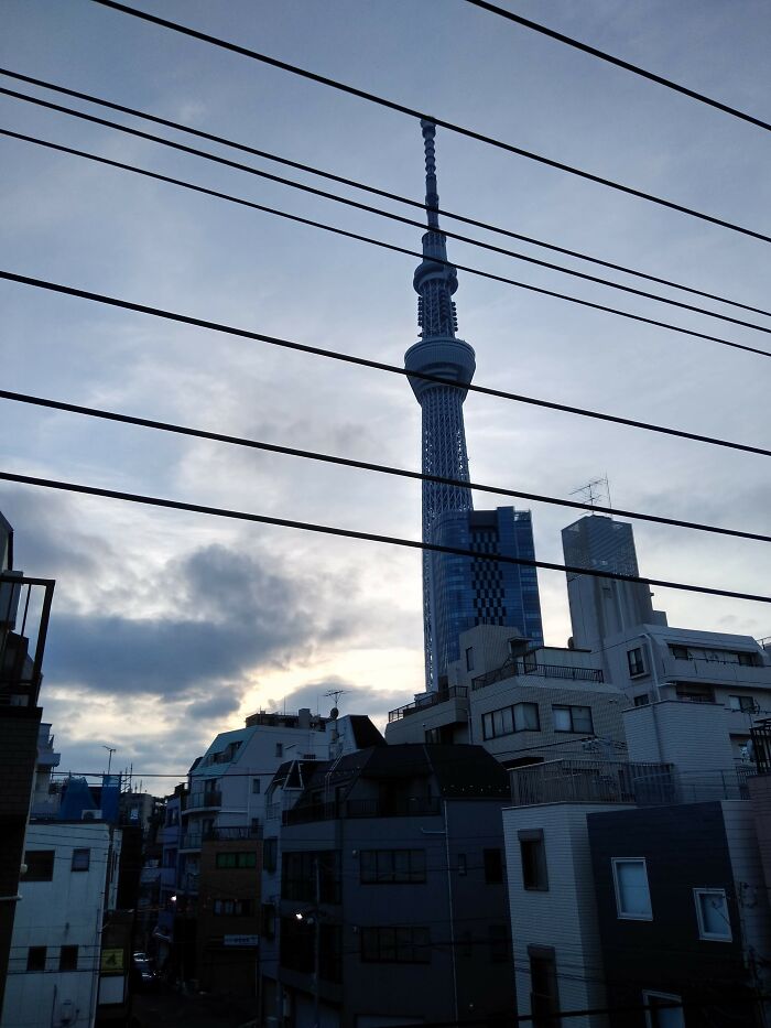 Sunset In Tokyo Japan, View From The Apartment We Stayed In While Visiting