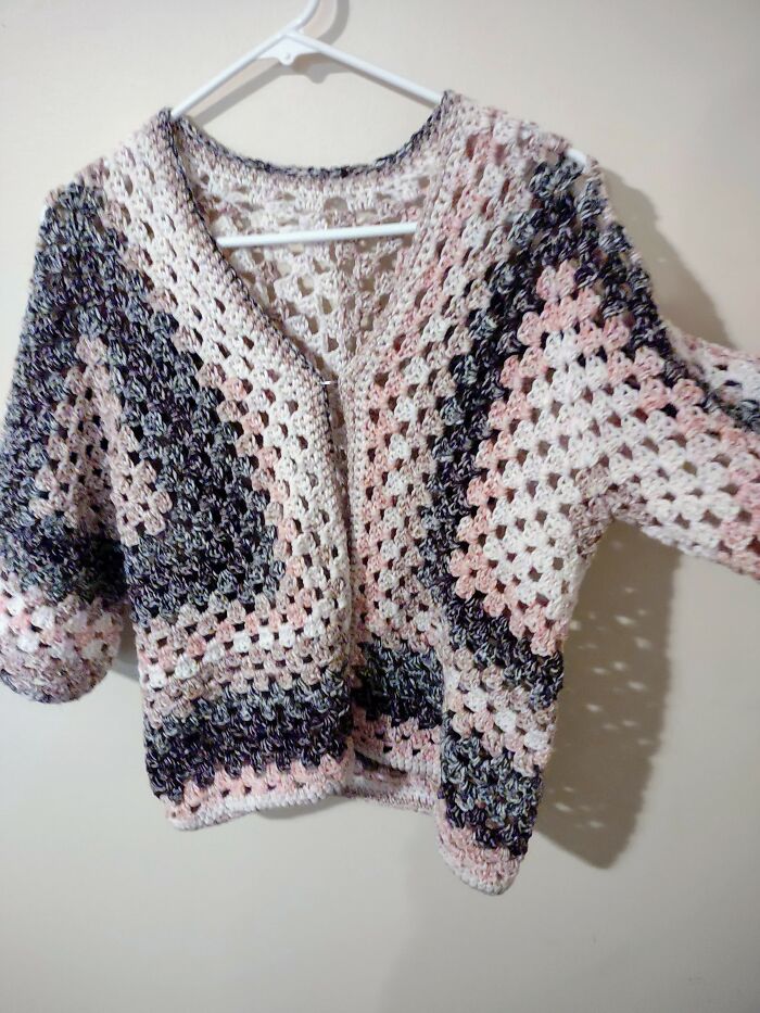 This Crocheted Cardigan
