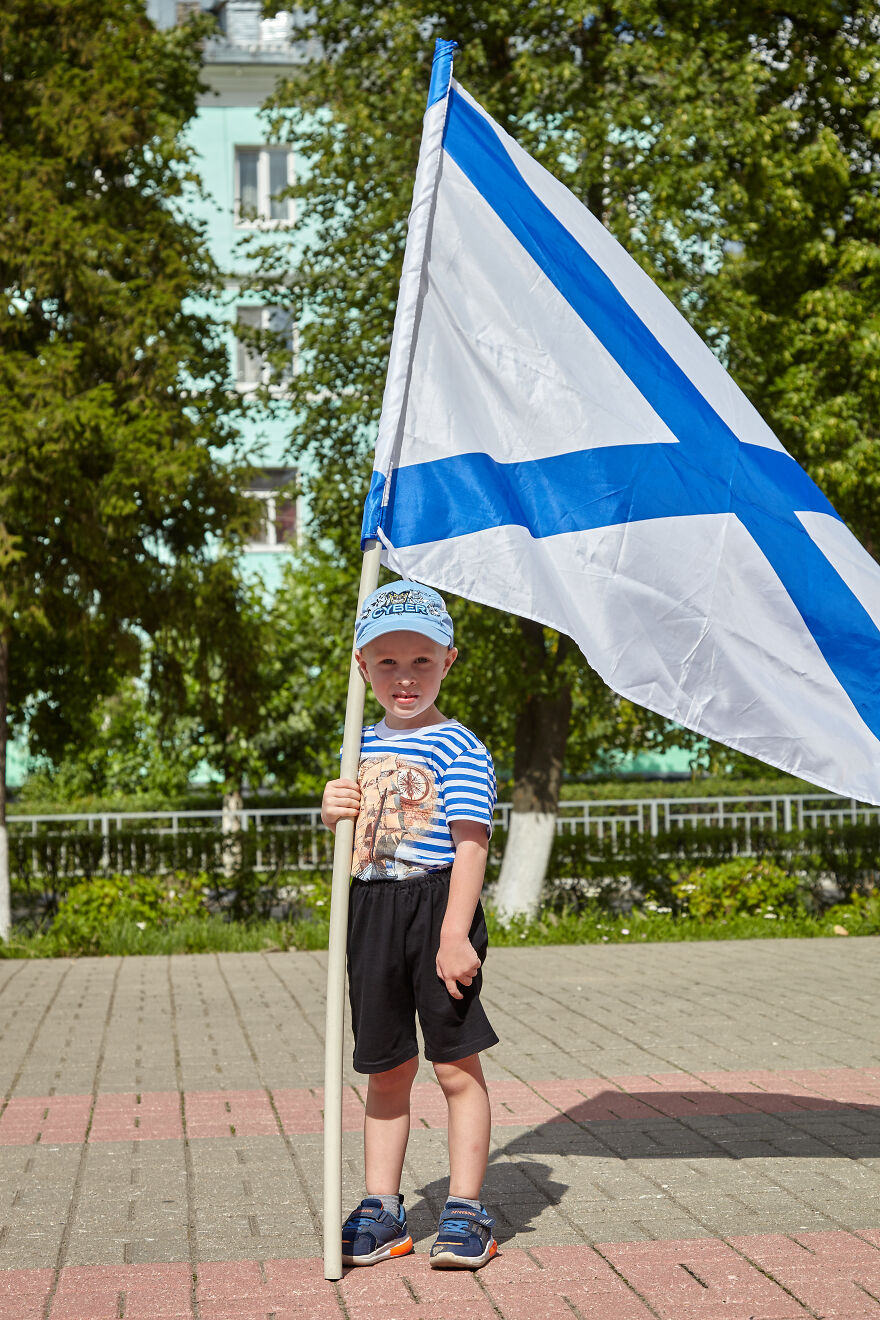 Celebration Of The Russian Navy 2022 In A Provincial Town.