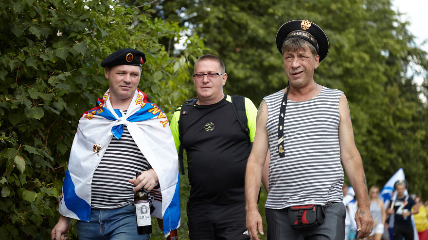 Celebration Of The Russian Navy 2022 In A Provincial Town.