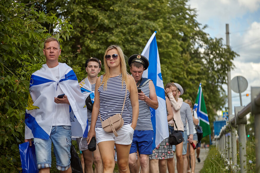 Celebration Of The Russian Navy 2022 In A Provincial Town.