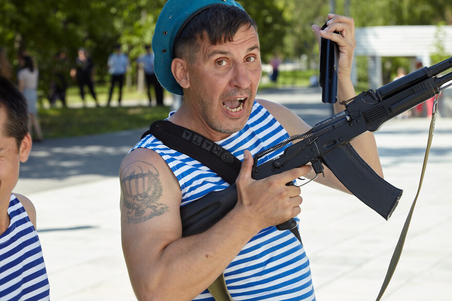 Celebration Of The Airborne Troops Of Russia In A Provincial Town