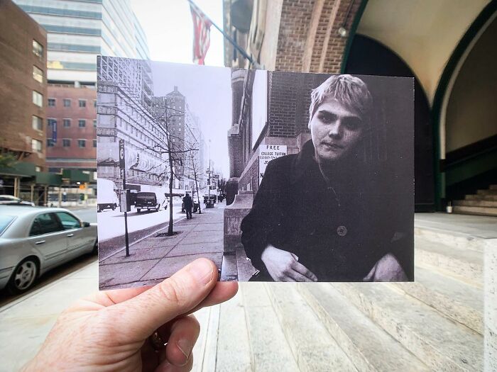 Gerard Way Of My Chemical Romance Hanging Out On Lexington Ave In Front Of The Park Avenue Armory. Possibly Taken In 1997