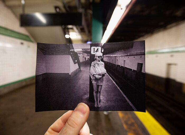 Debbie Harry Standing On The F/M Platform At 14th Street, NYC. Taken By Chris Stein