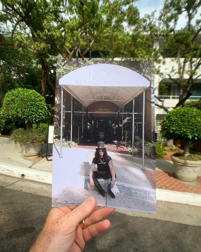 Slash Hanging Outside The Sunset Marquis Hotel, Los Angeles. Taken By Ross Halfin