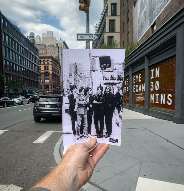 The Strokes In 2001 On The Corner Of Lafayette And Bond Street. Taken By Pennie Smith