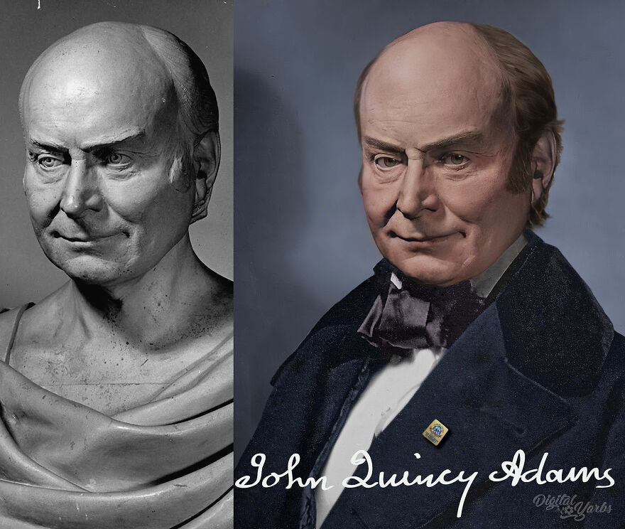 New, Never Before Seen, Real-Face Images Of 6th U.S. President John Quincy Adams I Created From His Life Mask