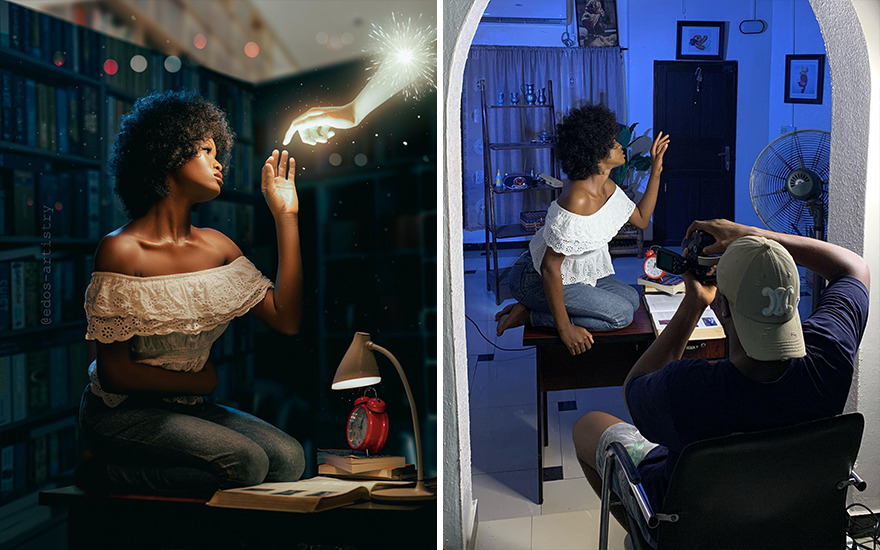 Nigerian Photographer Reveals Behind The Scenes Of His Photos, Which Makes Them Even More Impressive(New Pics)