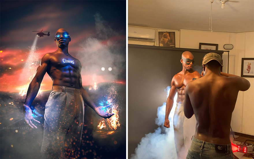 Nigerian Photographer Reveals Behind The Scenes Of His Photos, Which Makes Them Even More Impressive(New Pics)