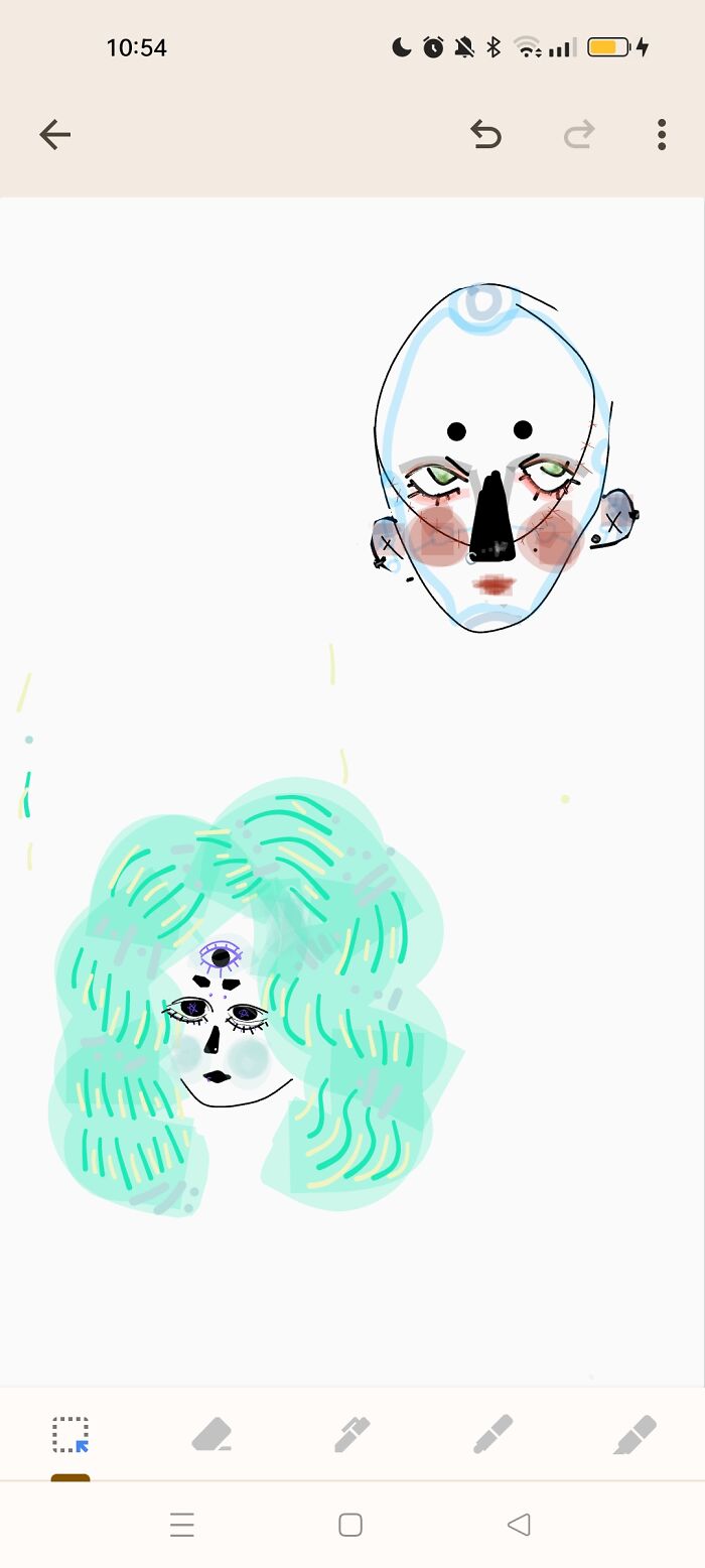 Drawn By Finger On The Default Notepad App