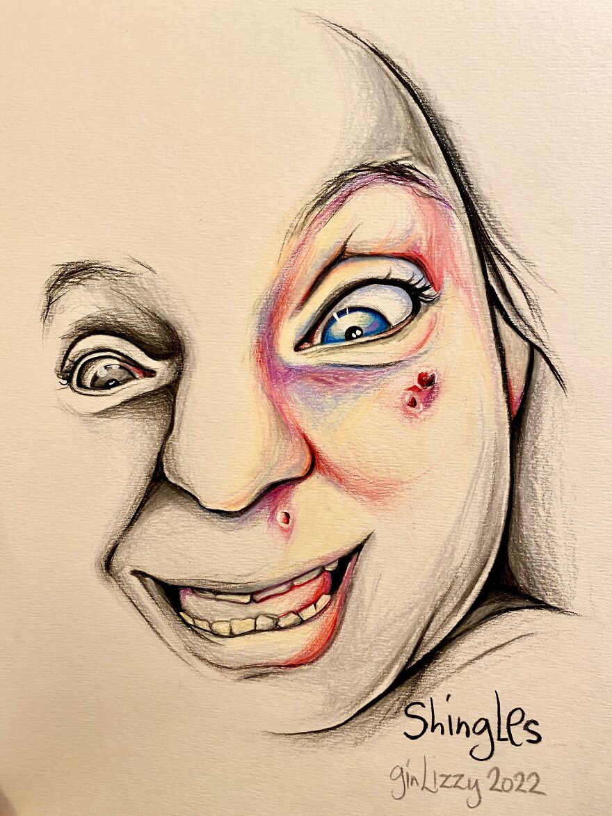 I Drew A Series Of Portraits Of My Friends' Self-Documented Injuries & Medical Issues