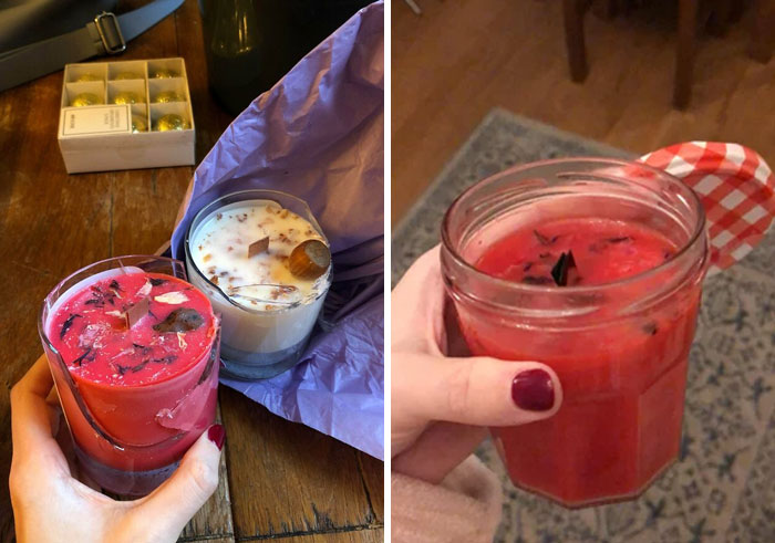 Candles Arrived Broken In The Post, So I Melted Them Into Empty Jam Containers!