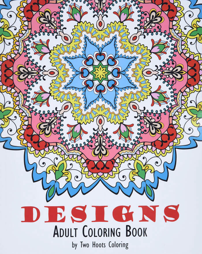 "Adult Coloring Book: Designs" By Two Hoots Coloring