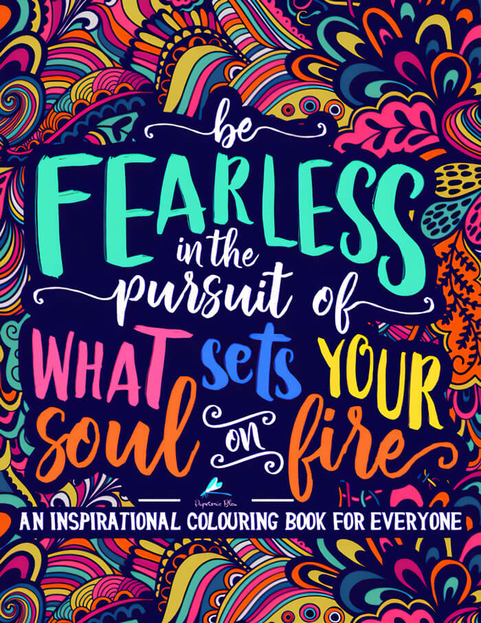 "An Inspirational Colouring Book For Everyone" By Papeterie Bleu