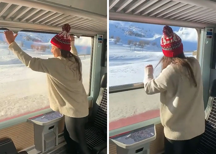 Massive Retractable Windows On This Train In Switzerland