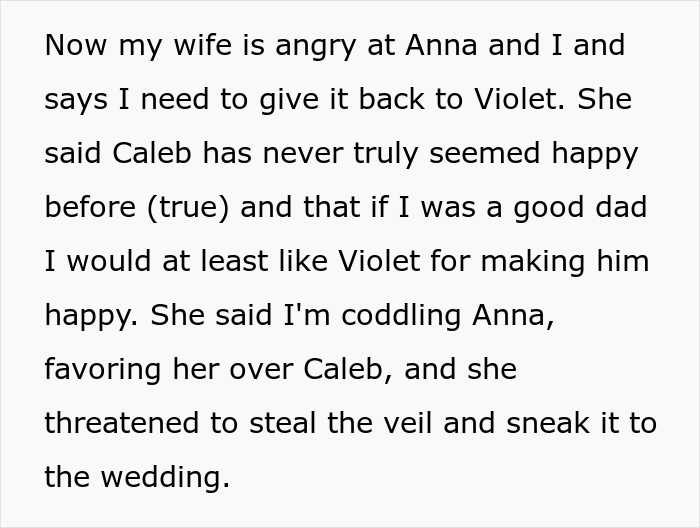 Man’s About To Marry His Sister’s Bully, Father Refuses To Give Her His Grandmother’s Heirloom Veil And Causes Family Drama