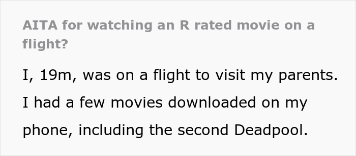 Kid Secretly Watches Deadpool On Another Passenger's Screen, Gets Scared And Starts Crying, Mom Loses It Kid Secretly Watches Deadpool On Another Passenger's Screen, Gets Scared And Starts Crying, Mom Loses It