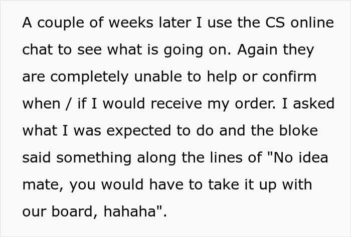 Man Has A Missing Order And The Customer Service Team Is Being Unhelpful, So He Contacts Every Director