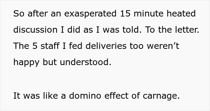 New Manager Demands Employees Do Things To The Letter, Worker Says He’ll Regret It But He Doesn’t Listen New Manager Demands Employees Do Things To The Letter, Worker Says He’ll Regret It But He Doesn’t Listen