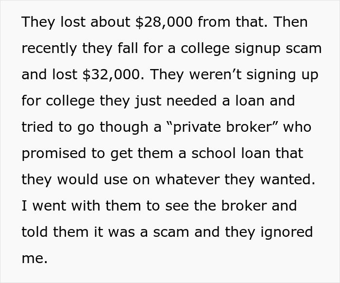 Daughter Is Upset Her Parents Only Listen To Her When They Need Money, So She Doesn't Give Them Any Despite Them Being Homeless Daughter Is Upset Her Parents Only Listen To Her When They Need Money, So She Doesn't Give Them Any Despite Them Being Homeless