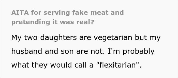 "My Son And Husband Always Turn Up Their Noses At Meat Alternatives": Woman Serves Fake Meat To See If They Actually Hate It "My Son And Husband Always Turn Up Their Noses At Meat Alternatives": Woman Serves Fake Meat To See If They Actually Hate It