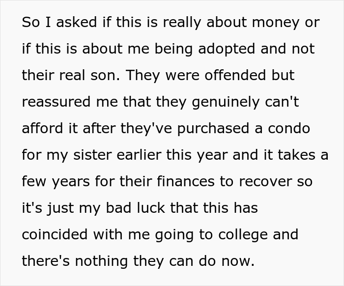 Parents Get Slammed Online For Leaving Adoptive Son With No College Tuition After Spending Everything On Biological Kids Parents Get Slammed Online For Leaving Adoptive Son With No College Tuition After Spending Everything On Biological Kids