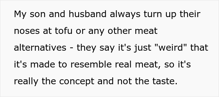"My Son And Husband Always Turn Up Their Noses At Meat Alternatives": Woman Serves Fake Meat To See If They Actually Hate It