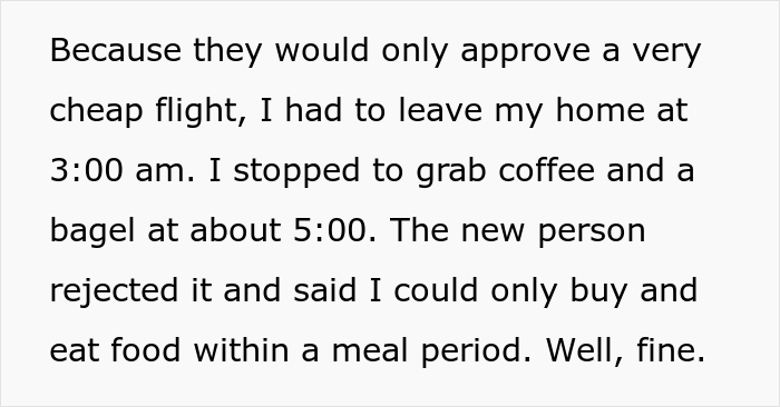 Employee Is Told To Have Their Meals Only During Assigned Time Periods, They Maliciously Comply And End Up Doing Less Work