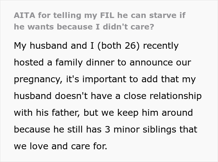 “I Said That He Could Starve”: Sexist Father-In-Law Left Family Gathering After Woman Refused To Serve Him Dinner “I Said That He Could Starve”: Sexist Father-In-Law Left Family Gathering After Woman Refused To Serve Him Dinner