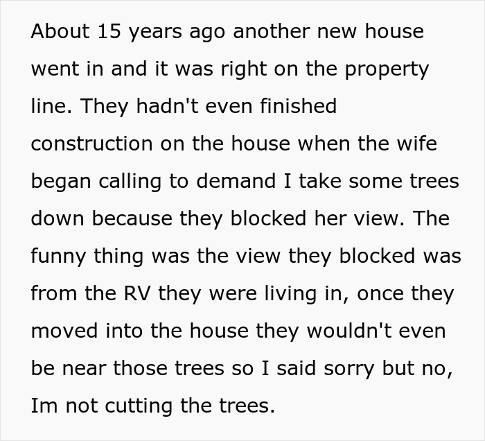 Woman Gets “Nuclear Revenge” On Neighbor Who Flooded Their Lot And Cut Down 23 Of Their Trees