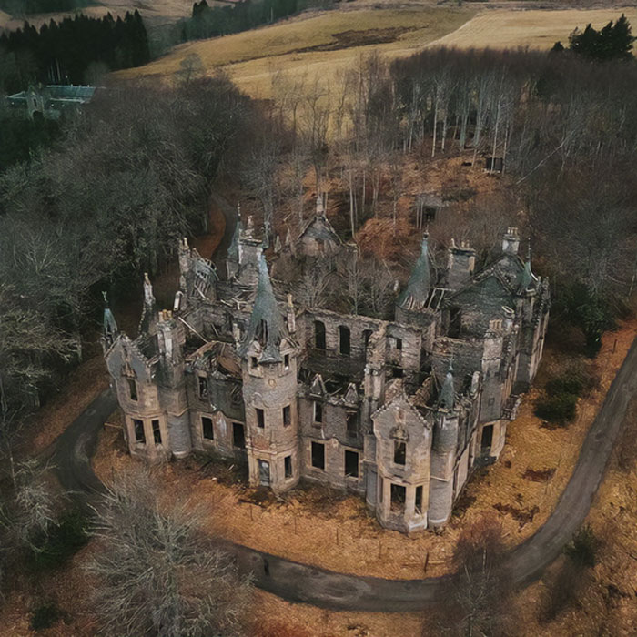  Castillo abandonado de Dunalastair, en Escocia