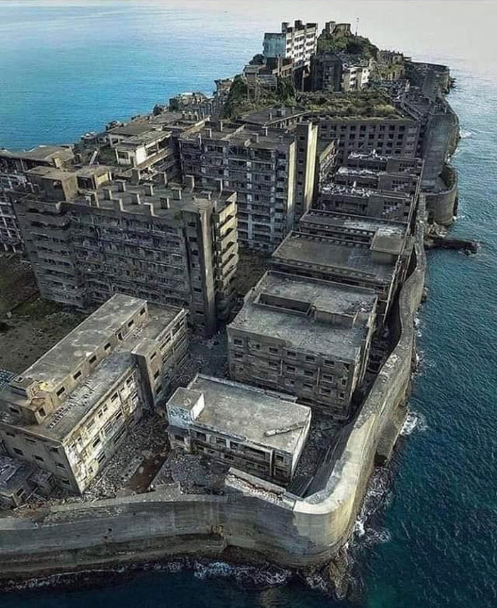 Isla Hashima abandonada, en Japón