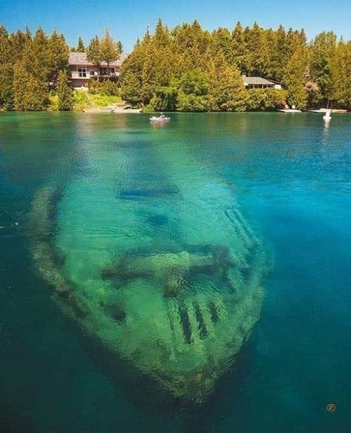 Big Tub Harbour, Tobermory, Ontario. Towed Here Damaged And Later Sank In 1885