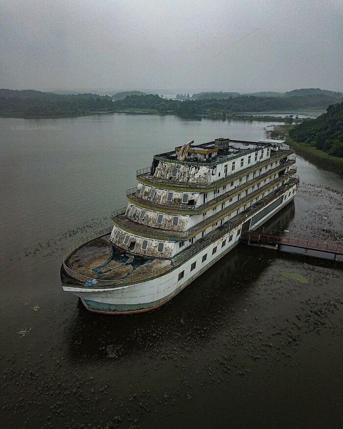 Deserted Boat In Asia
