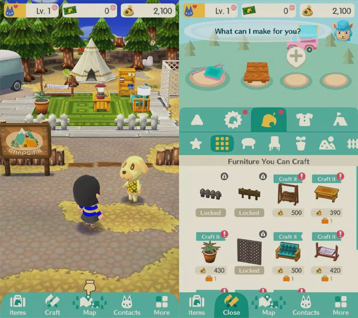 Animal Crossing: Pocket Camp gameplay 